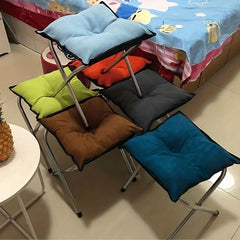 Foldable Low Stool with Cushion for Shoe Changing Comfort