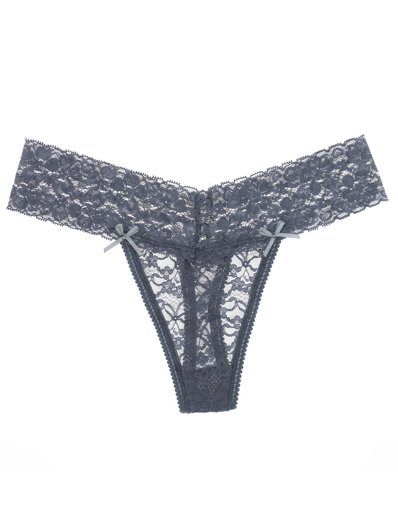 6 Pack Plus Size Women's Sexy Lace G-String Thongs Underwear