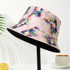 Tie Dye Foldable Basin Hat Unisex Sunscreen Bucket Hat Lightweight Beach Hats