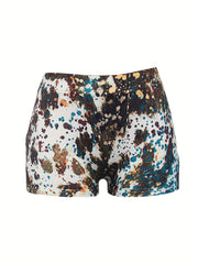 Blessed MOM Print Skinny Shorts Casual Shorts Spring Summer