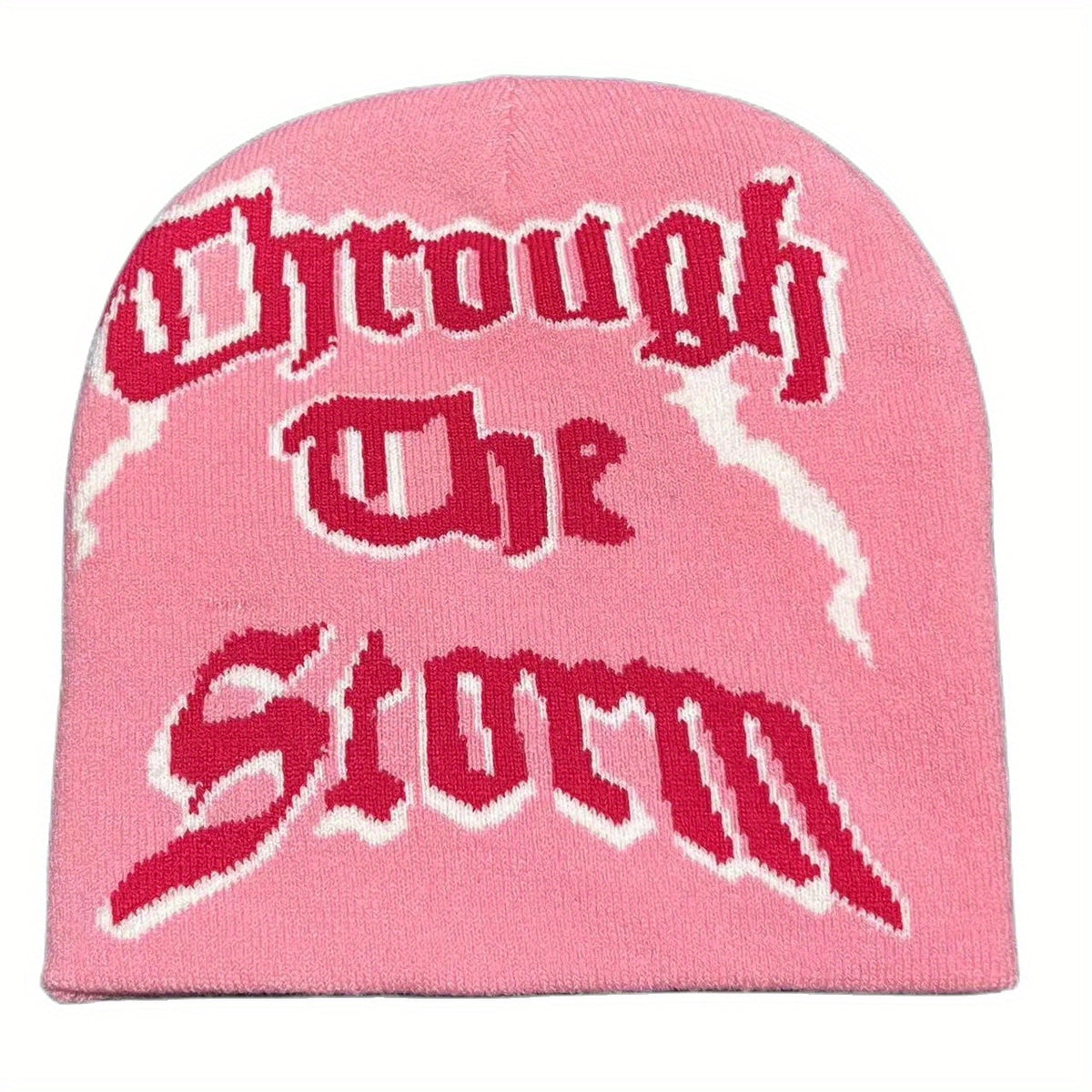 Colorful Gothic Lightning Bonnet Hat Knitted Skull Cap