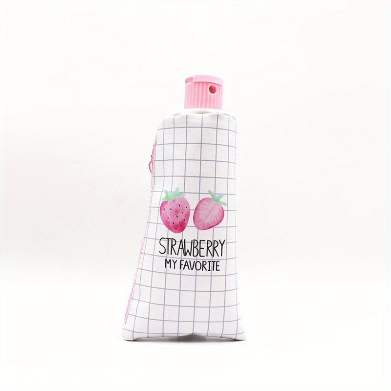 Toothpaste Pencil Case & Sharpener Strawberry Pattern School Supply
