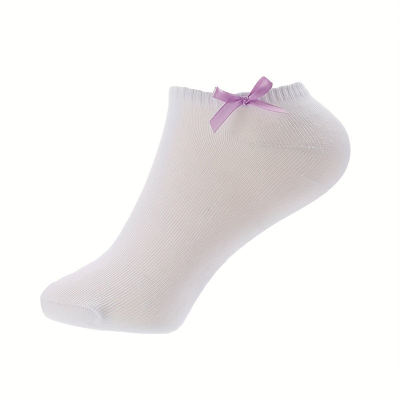 10 Pairs Bow Tie Socks Soft Lightweight Ankle Socks Women's Stockings
