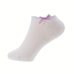 10 Pairs Bow Tie Socks Soft Lightweight Ankle Socks Women's Stockings