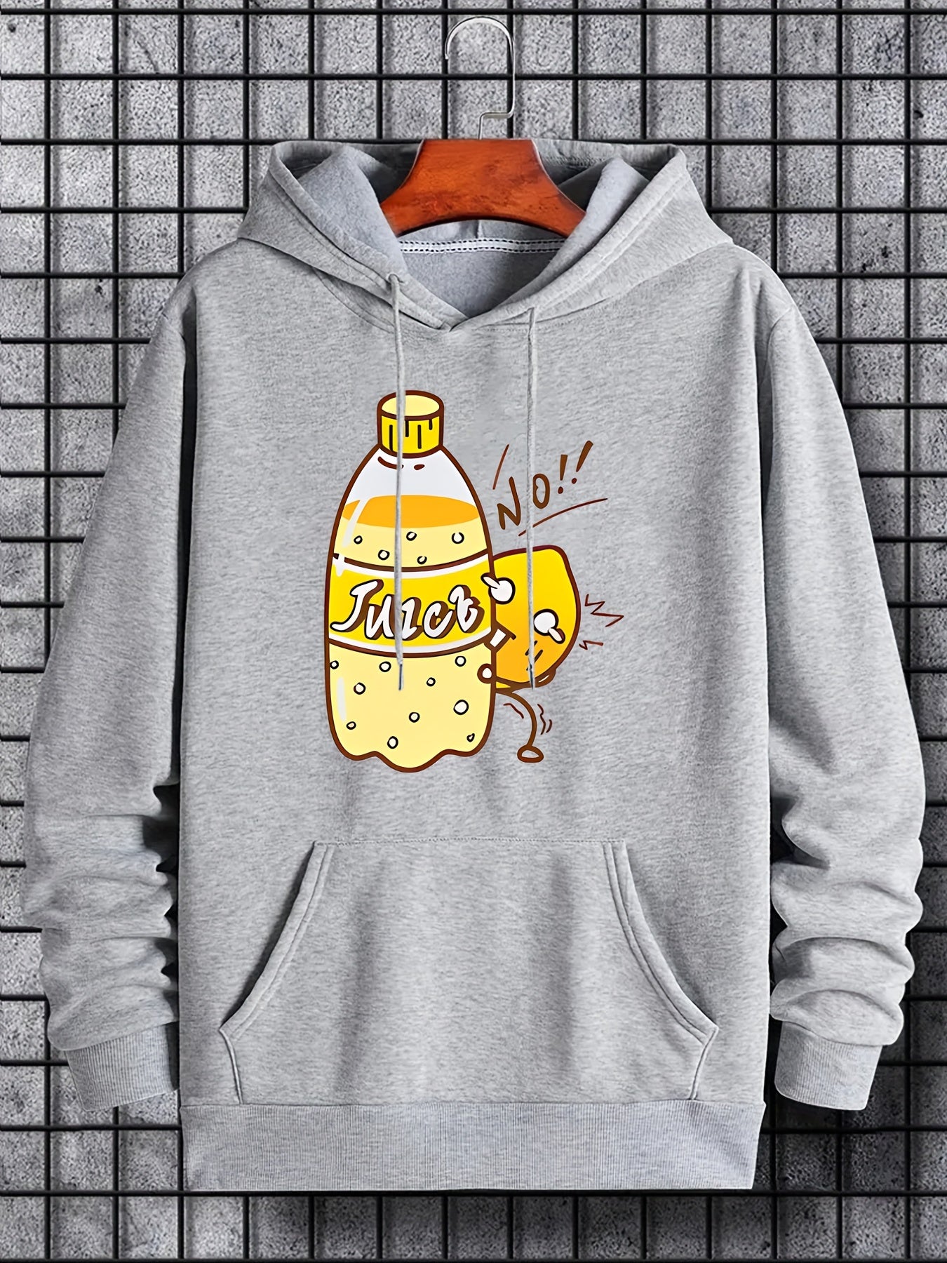 Lemon Juice Print Hoodie for Men