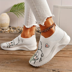 Casual Stylish Cartoon Couple Mesh Sneakers for Women