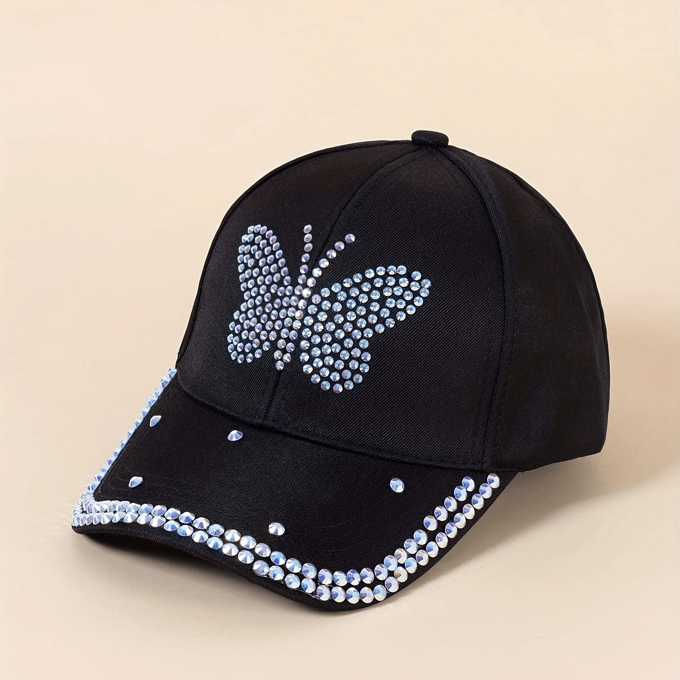 Sparkling Butterfly Baseball Cap Adjustable Sun Hat