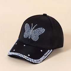 Sparkling Butterfly Baseball Cap Adjustable Sun Hat