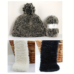 3pcs Mink Fur Faux Eyelash Yarn for Crochet DIY 50g