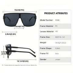 Stylish Men's One Piece Sunglasses for Driving