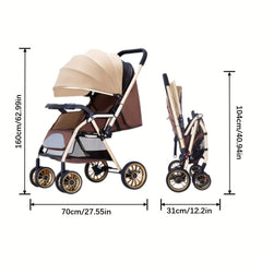 Lightweight Baby Stroller Portable Stroller One Step Fold Self Standing Fold