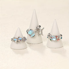 Y2k Moonstone Dazzling Ring for Girls - Daily Outfits Party Accessory