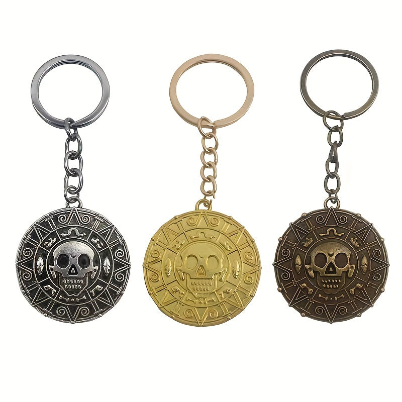 Y2K Cartoon Anime Skull Punk Metal Keychain Bag Car Charm Friends Gift
