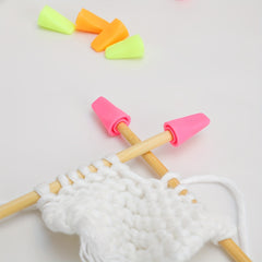 6pcs Colorful Knitting Needle Point Protectors for DIY Art and Sewing