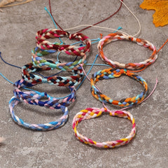 Gradient Braided Friendship Bracelet Summer Beach Ornament
