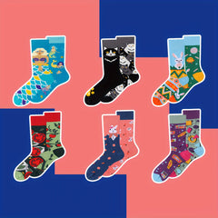 Colorful Funny Socks Novelty Crew Socks For Men Women Warm Thick Breathable Comf
