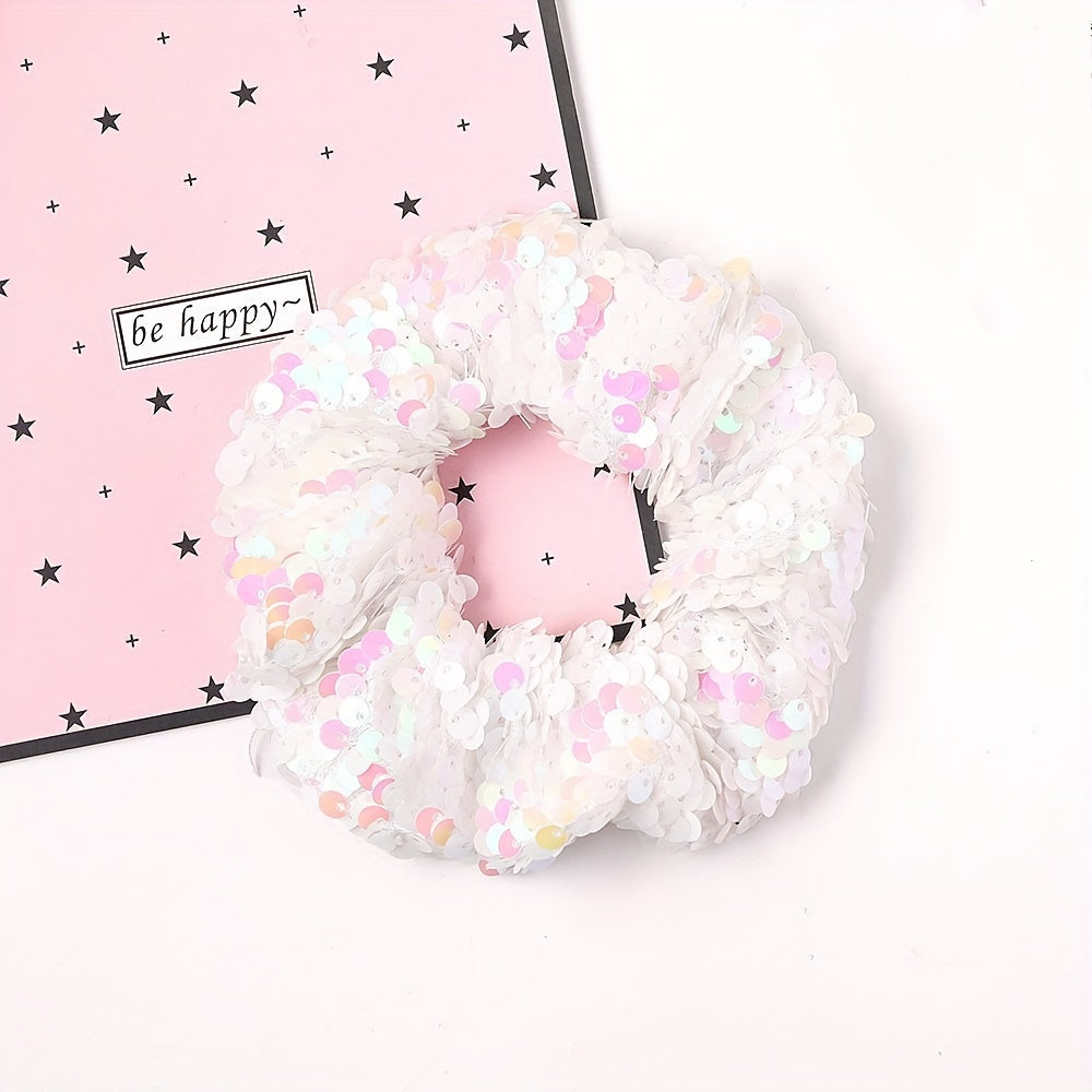 Sequined Scrunchie Large Hair Tie Head Accessory