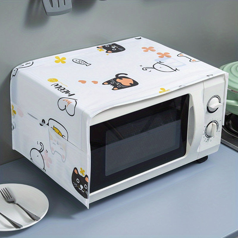Cartoon Microwave Dust Cover Kitchen Oven Cover Towel Home Textile Decoration
