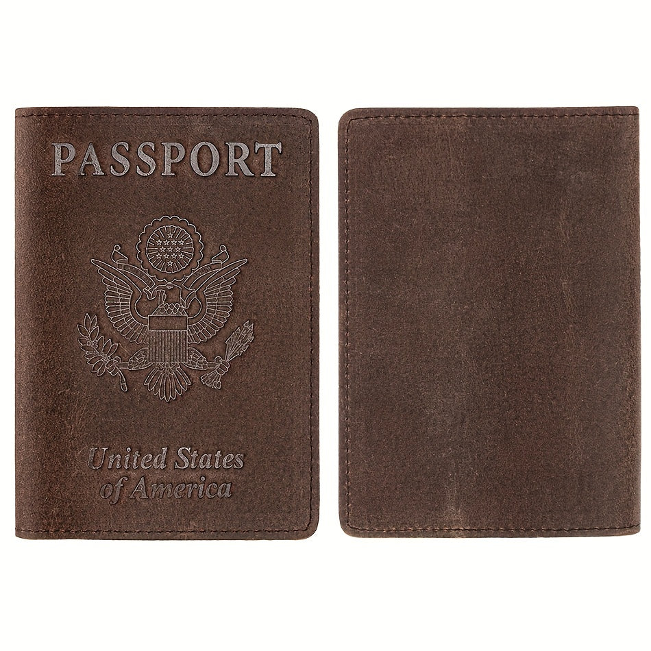 Leather Passport Cover Travel Holder for Cards