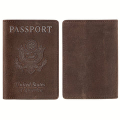Leather Passport Cover Travel Holder for Cards