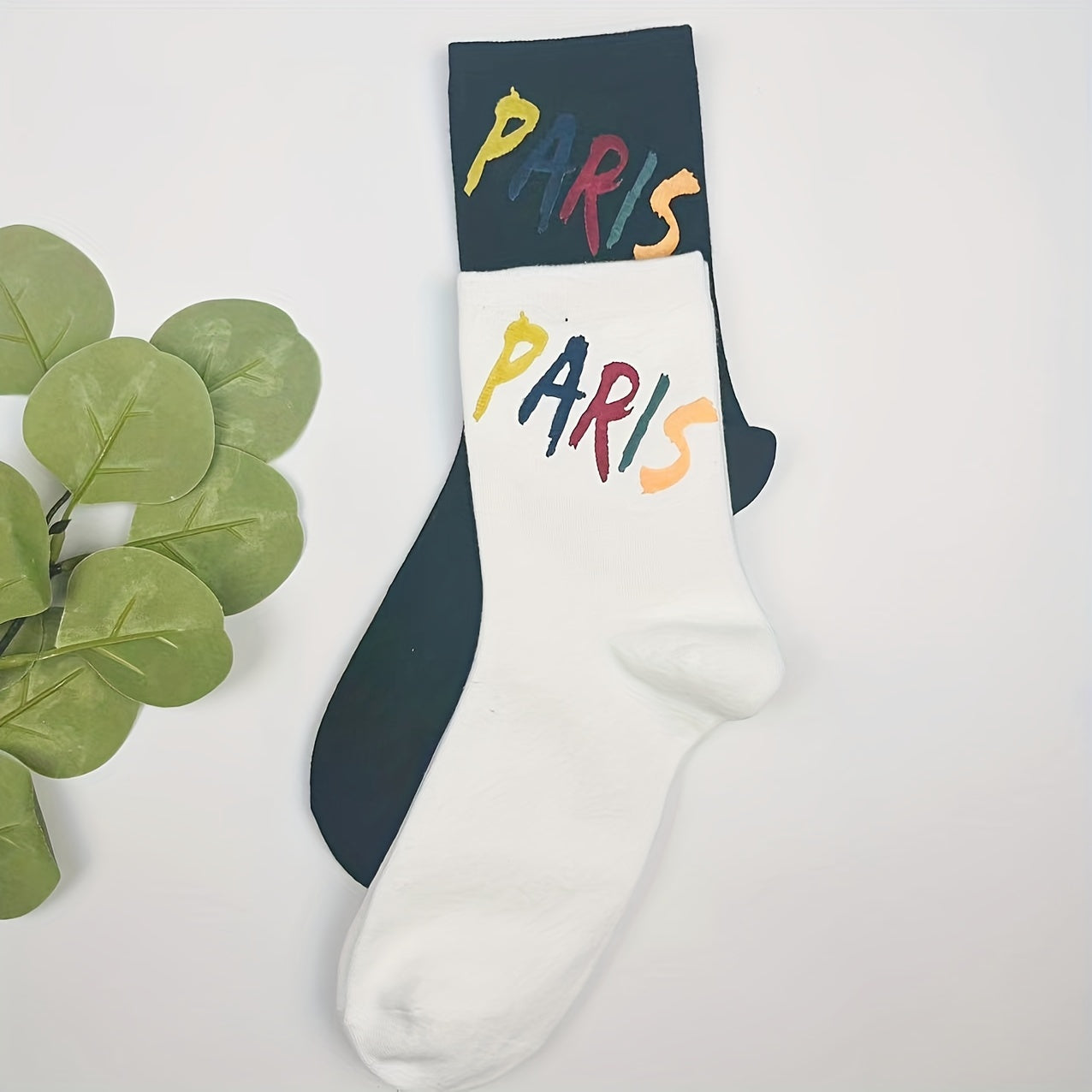 5 Pairs Letter Print Socks Mid Tube Women's Stockings