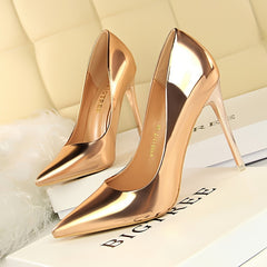 Glitter Stiletto Pumps - Pointed Toe High Heel Shoes