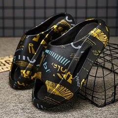 Men's Non Slip Slides Lightweight Open Toe Quick Dry Slippers
