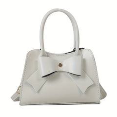 Bowknot Decor Shoulder Bag Minimalist Satchel Bag