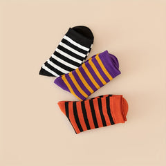3 Pairs Striped Socks Women's Stockings & Hosiery