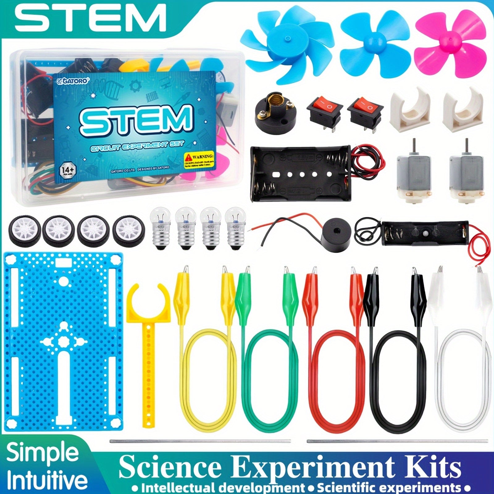 Bulbs Box & Motor Kit Science Experiment with Lamp Holder Switch Buzzer