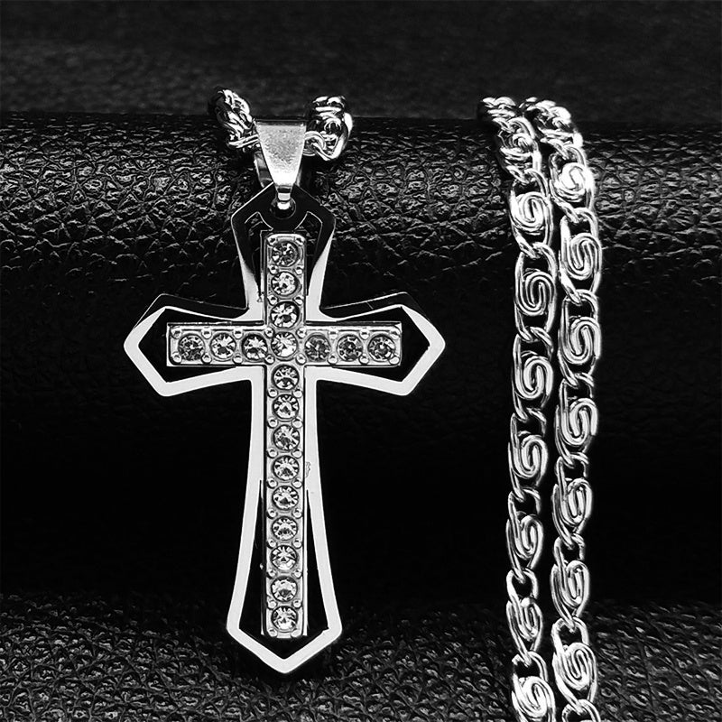 Men's Stainless Steel Cross Necklace