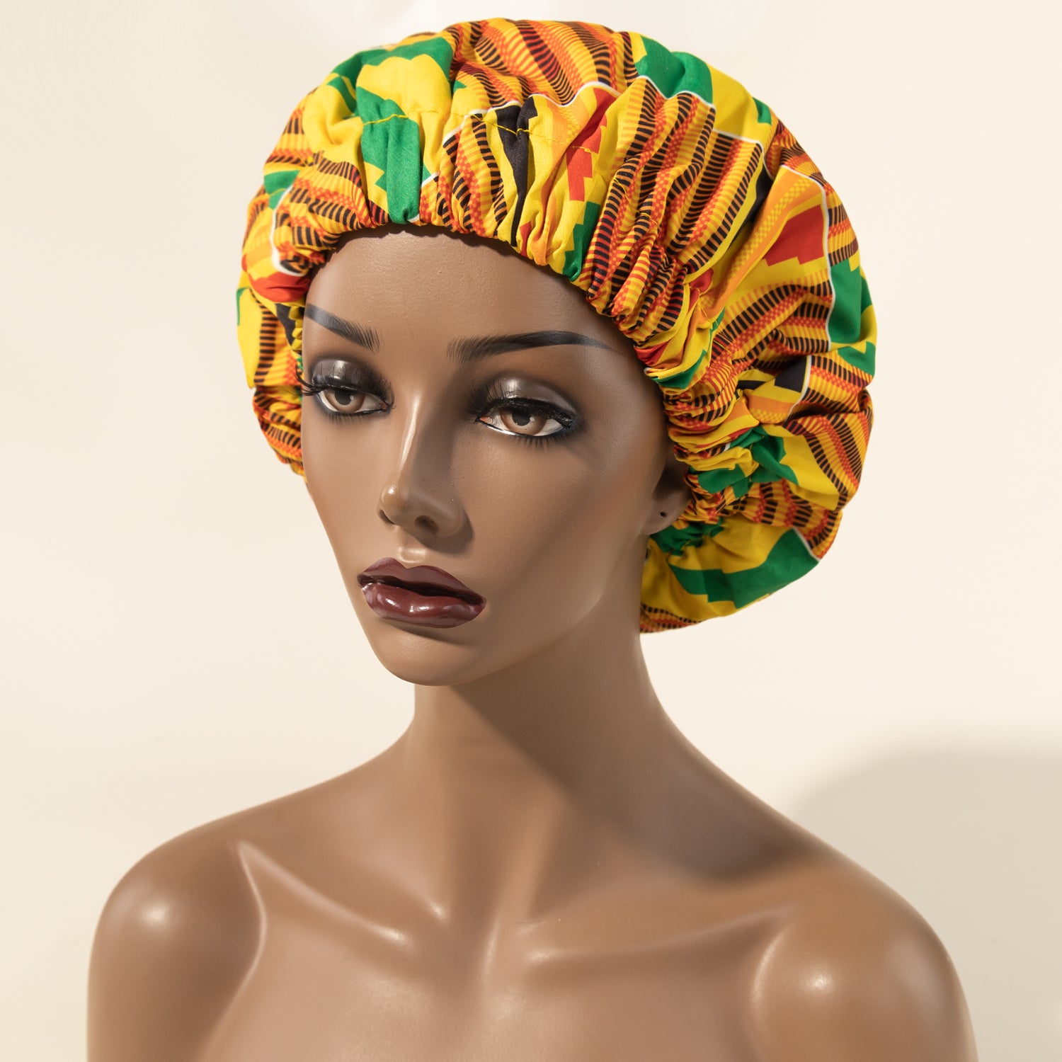 Ankara Print Satin Lined Sleep Cap Non Slip