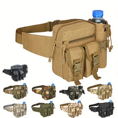 Casual Waist Bag with Water Bottle Holder for Outdoor Traveling Camping