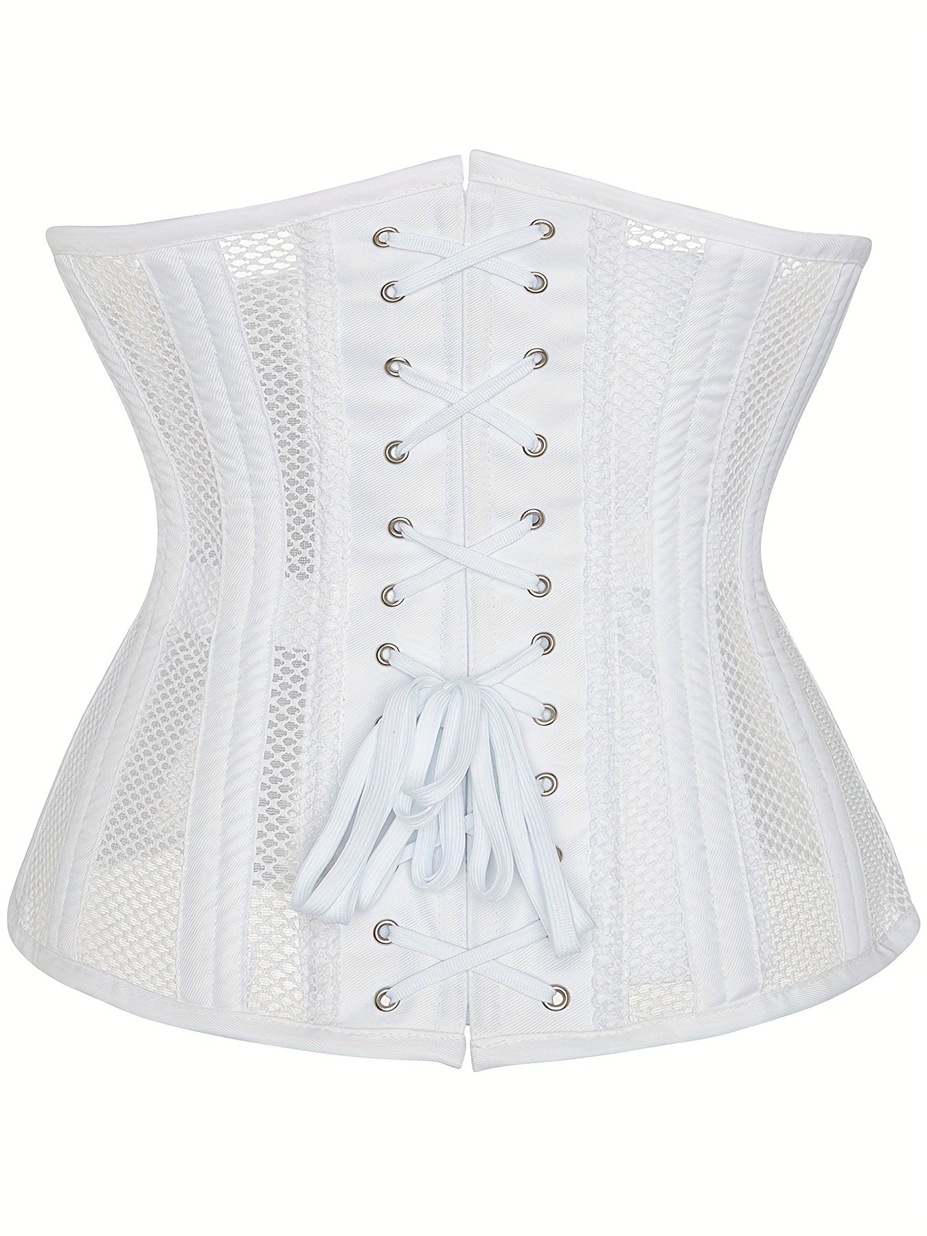 26 Steel Boned Plus Size Lace Up Corset Waist Training Shapewear
