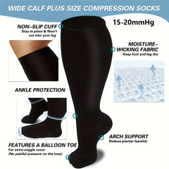 Copper Compression Socks for Women Plus Size - Knee Highs