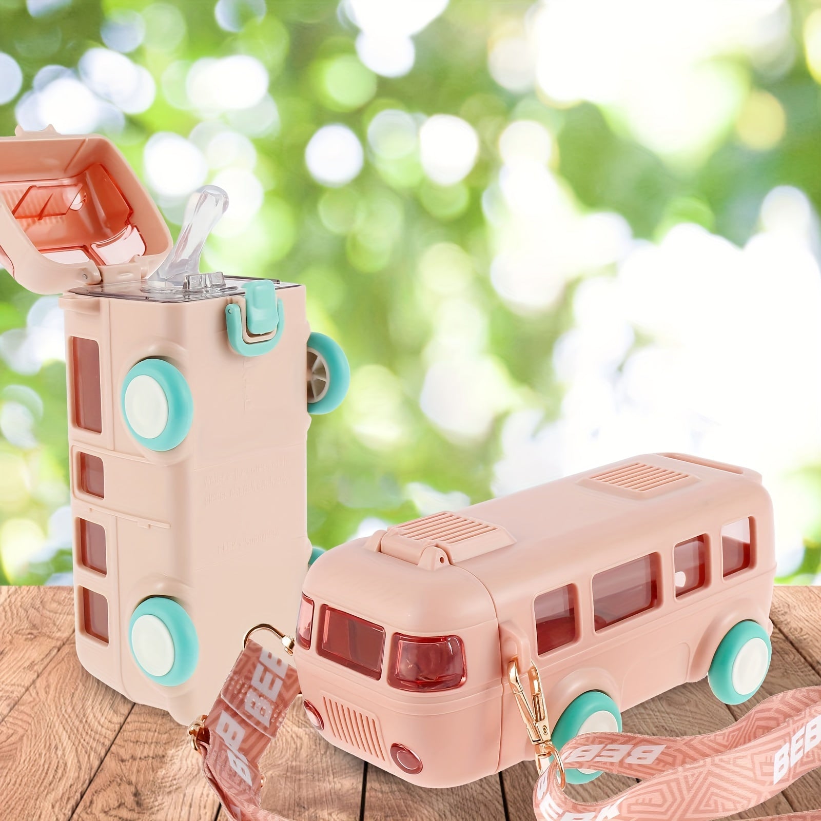500ml Bus Water Cup w/ Straw Flip Top