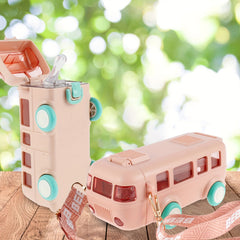 500ml Bus Water Cup w/ Straw Flip Top