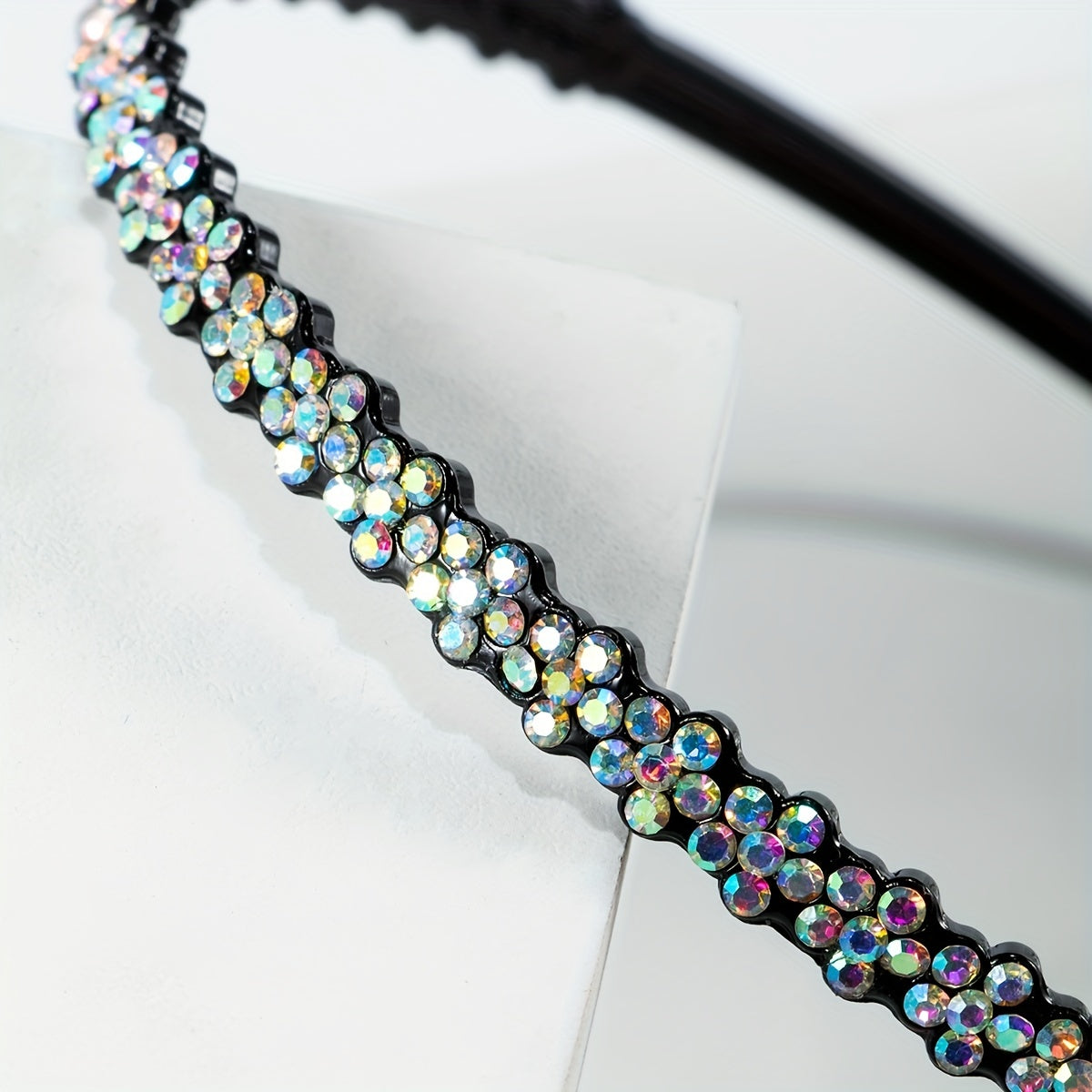 Colorful Rhinestone Hair Band Stretchy Head Hoop Nonslip Headband