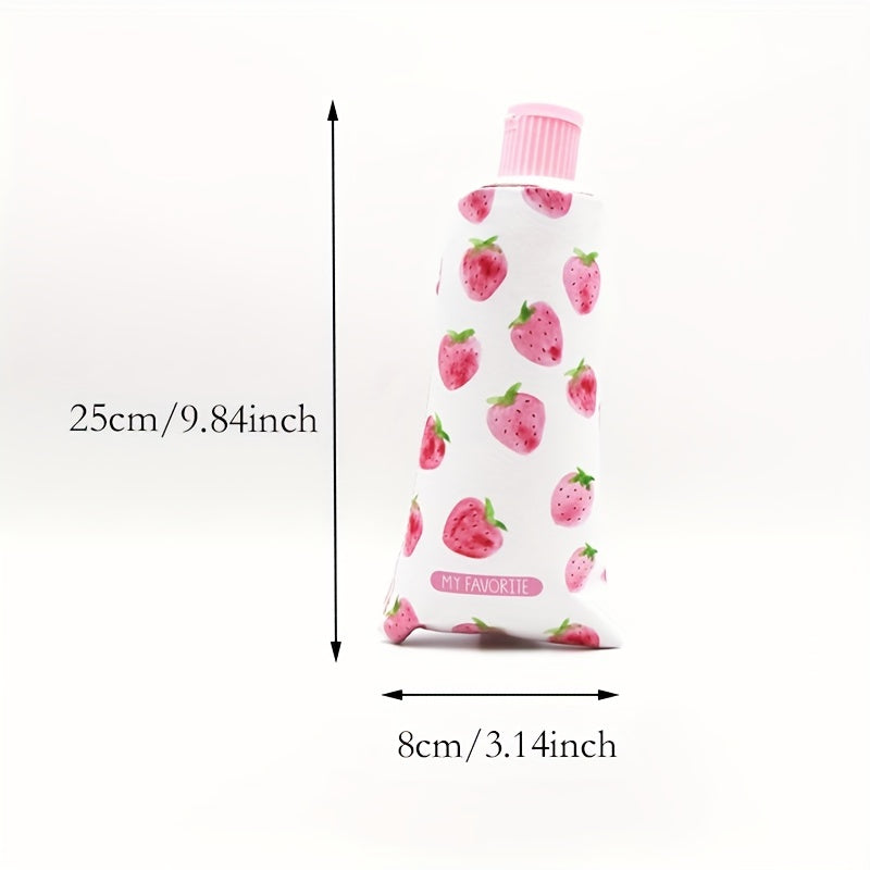 Toothpaste Pencil Case & Sharpener Strawberry Pattern School Supply