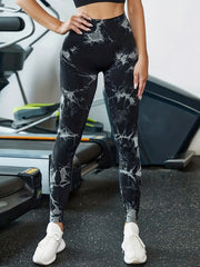 Tie Dye Seamless Sports Leggings Slimming Yoga Tights Women's Activewear