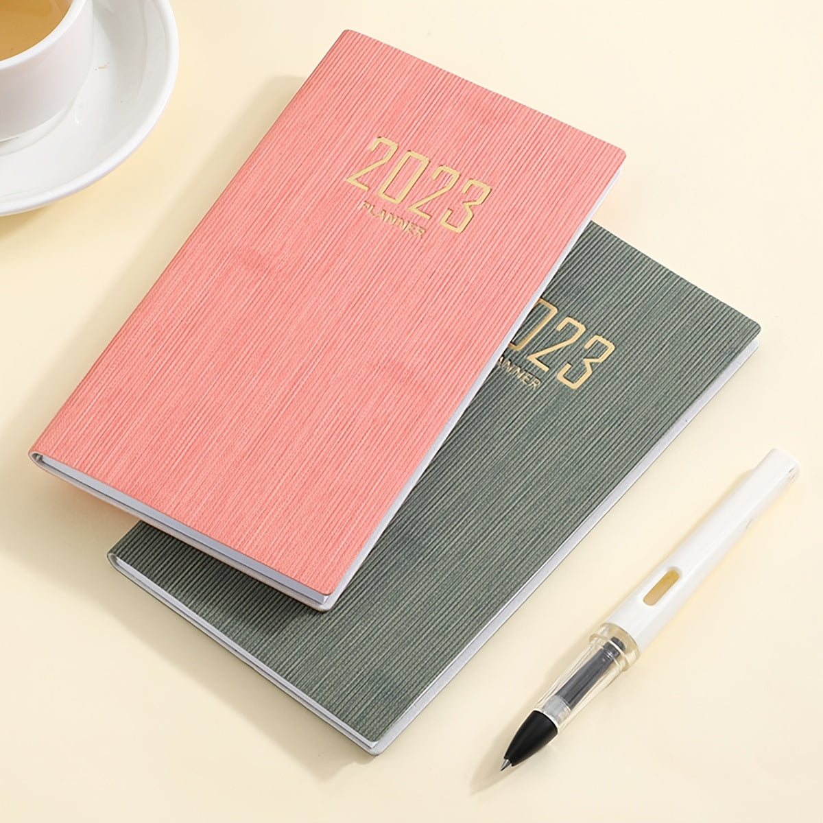 A6 Leather Daily Planner Notebook 60 Sheets