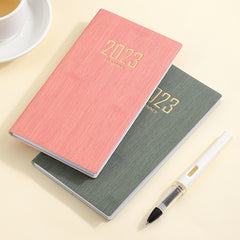 A6 Leather Daily Planner Notebook 60 Sheets