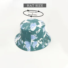 Tie Dye Bucket Hat Unisex Clouds Pattern Lightweight Fisherman Summer Sun Protec