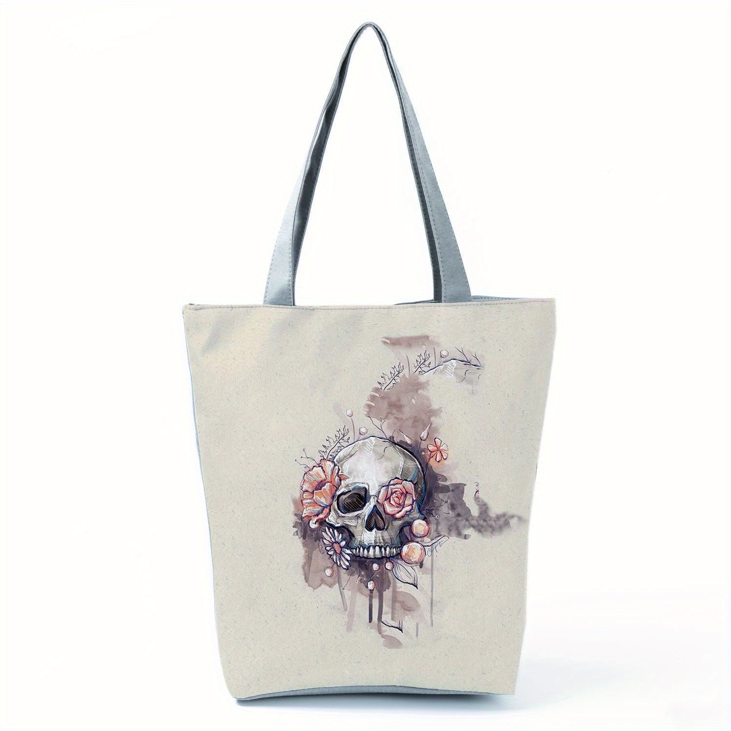 Halloween Skull Pattern Handbag Niche Bag All Match Storage Bag