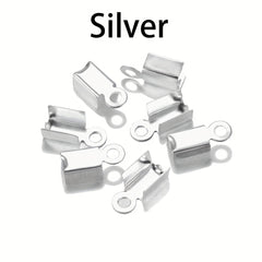 200pcs Cove Clasps Cord End Caps for Jewelry Making DIY Supplies