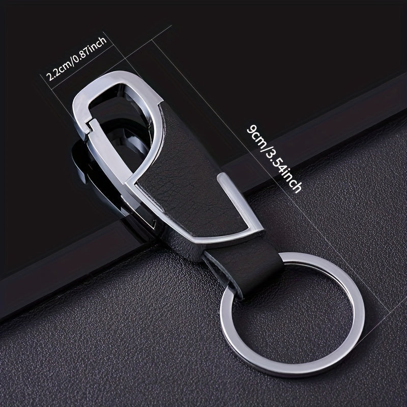 2pcs Men's Car Waist Hanging Metal Keychain Key Ring Holder