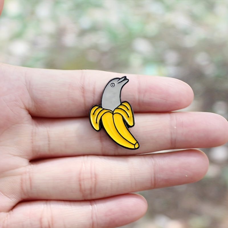 Dolphin Banana Jewelry Brooch For Men Pin