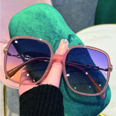 Oversized Square Sunglasses Mirror Lens UV400