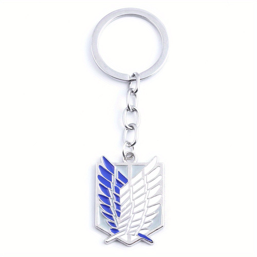 Anime Cartoon Wings Pattern Necklace Keychain Alloy Jewelry