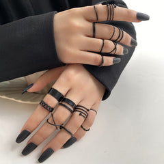 Geometric Surplice Ring Set Women's Jewelry